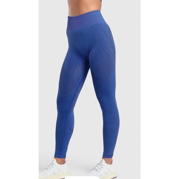 Gymshark Sport Seamless Breathable High Waisted Force Blue Leggings Size Small - Picture 4 of 14